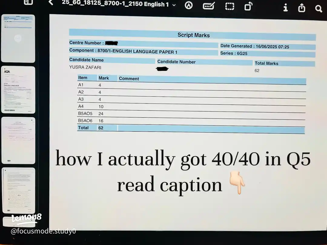 Grade 9 Question 5 English language paper 1. 's images(0)