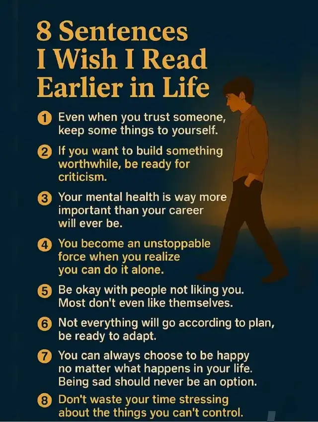 I wish i had read this when younger