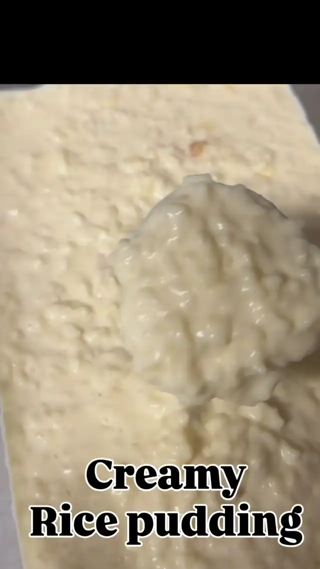 Creamy rice pudding