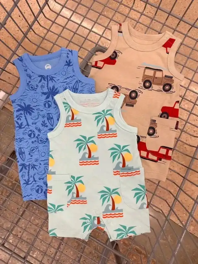 ✨New✨at Walmart! $6 baby boy rompers!!