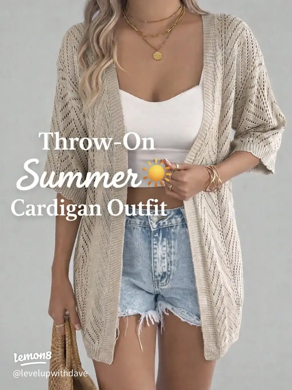Easy Summer Outfit Idea | Neutral Cardigan Look's images(0)