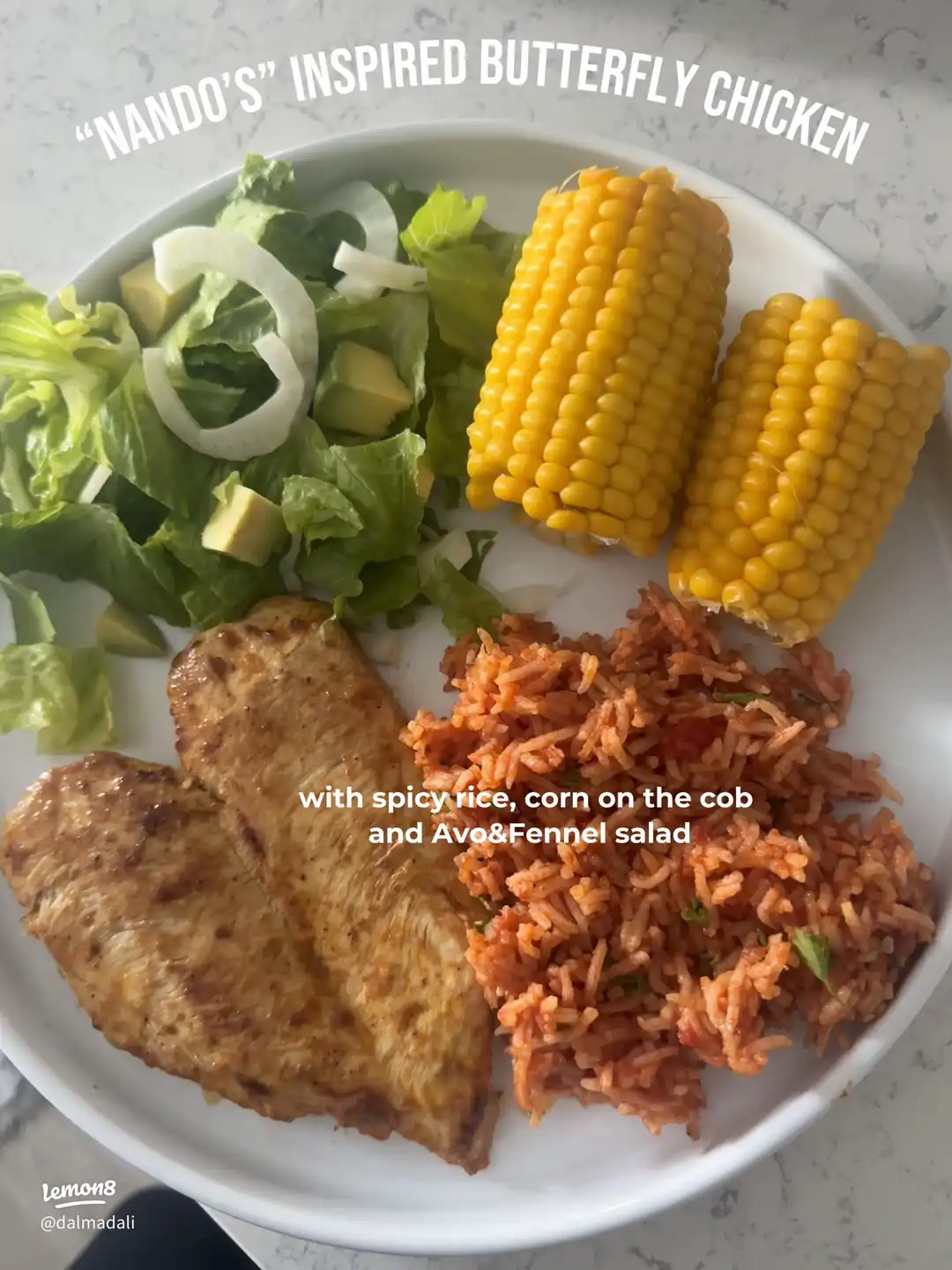 “Nando’s” butterfly chicken w spicy rice's images(0)