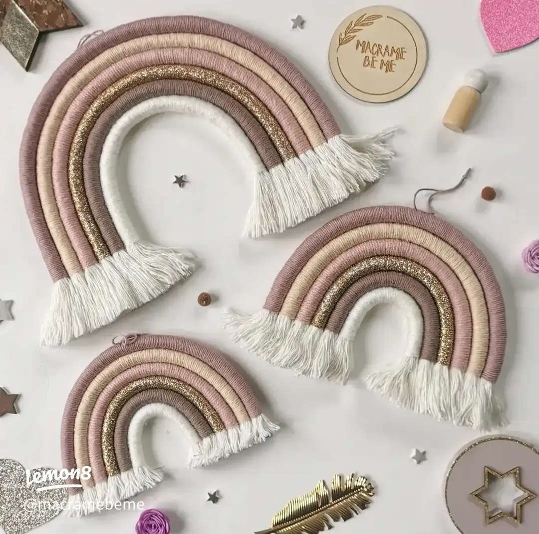macrame rainbow wall hanging decoration 's images(1)