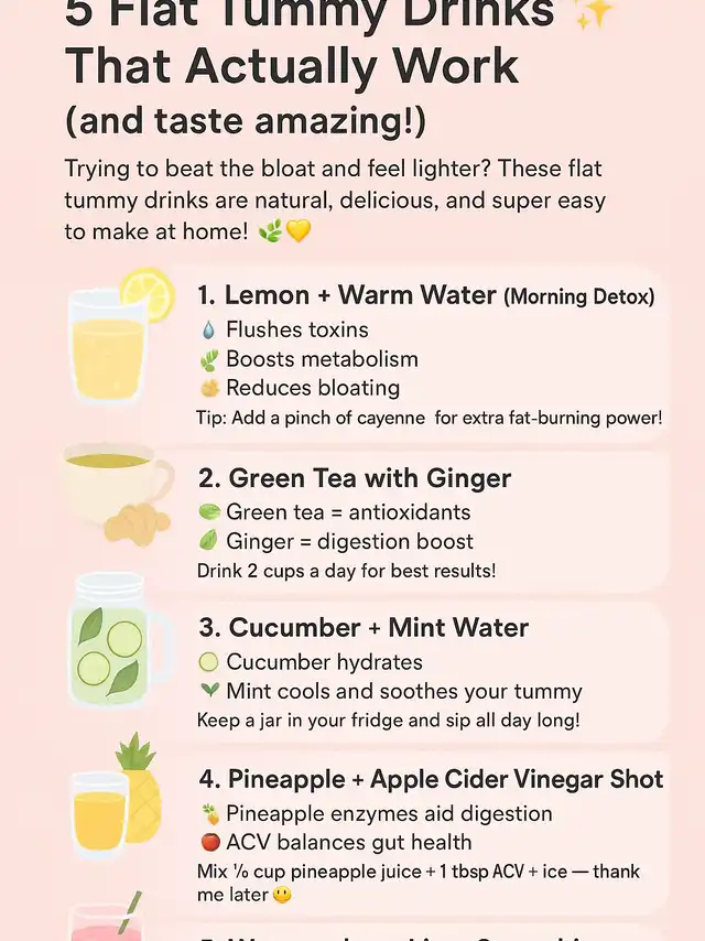 ✨ Sip Your Way to a Flatter Tummy! 🍋💧