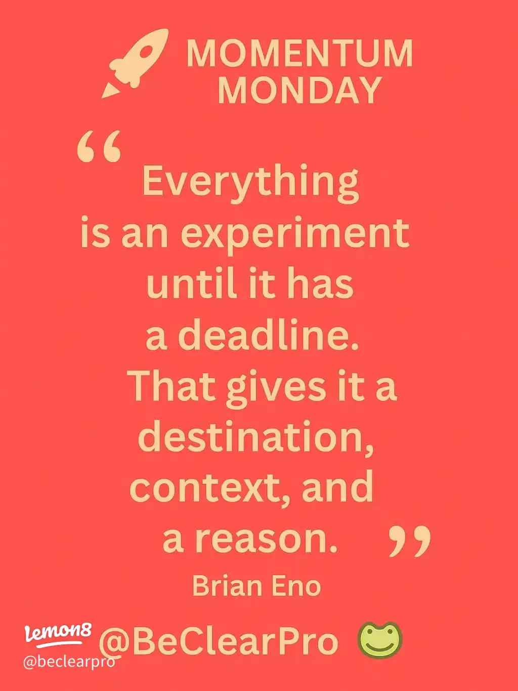 Momentum Monday - Deadlines as a productivity tool's images(0)